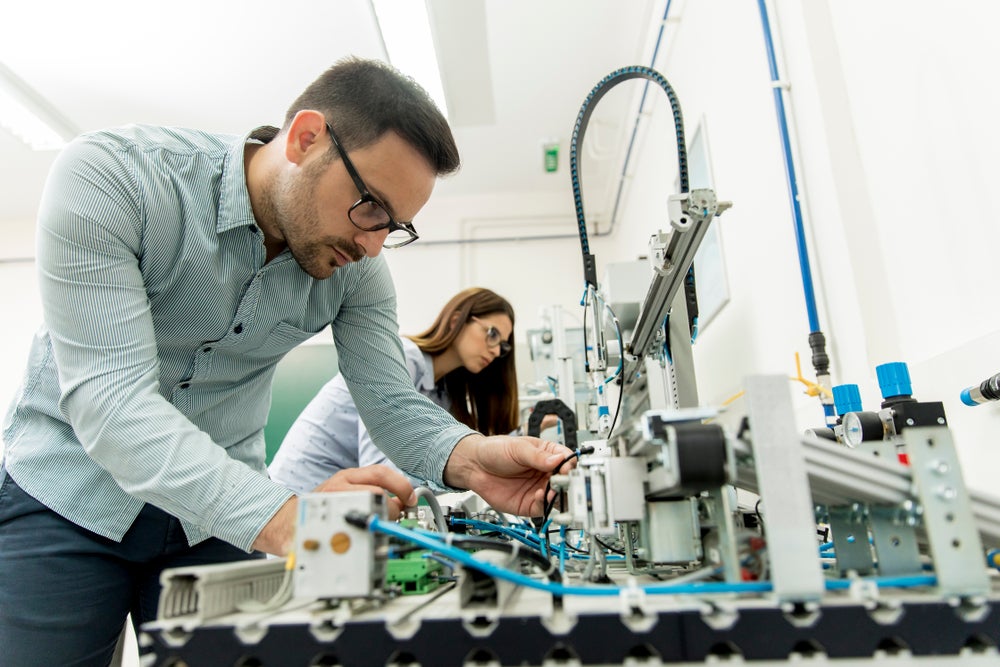 graduate students at work in a lab