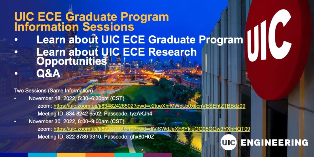 dates and times with login for graduate program seminars, please visit https://ece.uic.edu/graduate/admissions/ to find this information