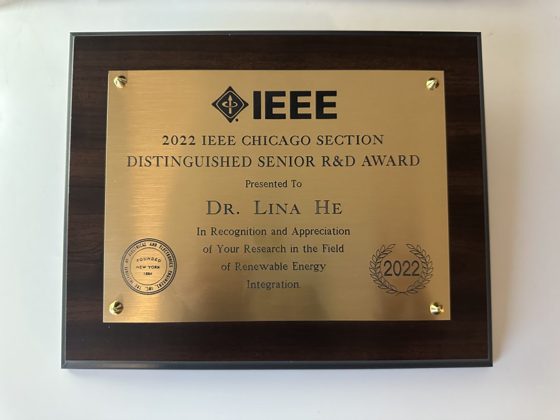 Lina He IEEE award