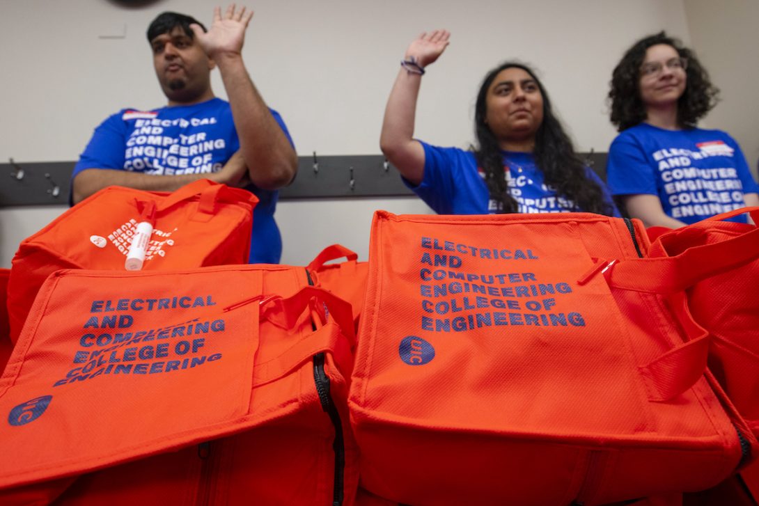 ECE students at an open house